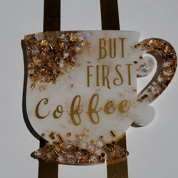 Glam Resin Coaster or Coffee Bar Decor - Picture 2 of 4